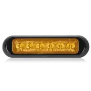 Maxxima M20389 YWCL-DC - Amber/White 12 LEDS (Clear Lens) Dual Strobe Warn Light