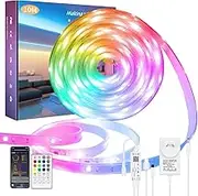 ALITOVE 10M Outdoor LED Strip RGB IC+Tunable White LED Light Strip 2700K-6500K Waterproof Flexible LED Tape Lights IP65 with Bluetooth APP Remot Control Music Sync for Concert Birthday Party Bar KTV