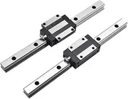 BLBMTCBCAG Heavy Linear Rail Slide 1pc HGW15 Linear Guide 1pc HGW15 Carriage CNC 3D Linear Guide Rail(HGW20-HA,200mm)