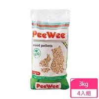 在飛比找ETMall東森購物網優惠-PeeWee 必威-強效松木砂 3kg（4包組）(PW-30