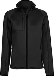 [Tee Jays] Womens/Ladies Stretch Fleece Jacket (UK Size: 12 UK) (Black)