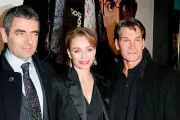 Actors Rowan Atkinson Kristin Scott Thomas Patrick Swayze arrive U- Old Photo 2