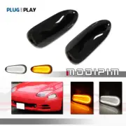 Smoked Front Switchback LED DRL Corner Signal Lights For 94-98 Mitsubishi 3000GT (for: Mitsubishi)