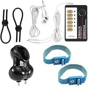 Electroex Electro, Electro-Stimulation Gay Electrostimulation Bondage Testicle, Testicle Loop Penis Stick with Remote Control Sex Toys SM for Men's Women Couples, Black