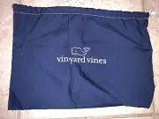 NEW Vineyard Vines Navy Blue Cinch Tie Present Make-up Storage Gift Bag