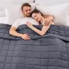 Weighted Blanket for Adults (25 lbs, 88” x 104”, Grey) Cooling Heavy Blanket ...