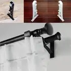 Black Curtain Rod Holders for Wall Duty Curtain Rod Hooks Bathroom