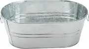 DimyFew Galvanized Steel Ice Bucket for Parties, Rustic Sheet Metal Ice Holder, Ice Tub, Beer Tub for Cooling Cocktails, Drinks, Champagne and Wine