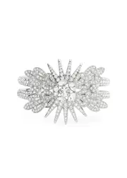 Rabanne Floral Crystal-embellished Bracelet - Silver - One Size One Size