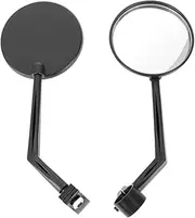 NULYLU 2Pcs Rotating Convex Rearview Mirrors for Mountain Bikes Safety Bike Rear View Mirrors for Handlebars Lightweight Scratch Resistant Easy to Install Fits