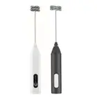 USB Rechargeable Mini Milk Frother 3 Speed Handheld Foam Maker Coffee Whisk