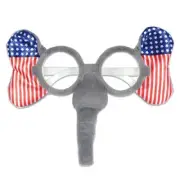 Patriotic Plush Elephant Glasses- 1 pc.