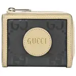 GUCCI 657587 OFF THE GRID 撞色款拉鍊零錢卡包.米/灰