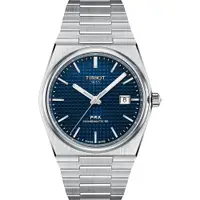 在飛比找PChome24h購物優惠-TISSOT 天梭 PRX 系列 70年代復刻機械錶-藍/4