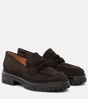 [Gianvito Rossi] Gianvito Rossi Suede penny loafers AU 9 brown