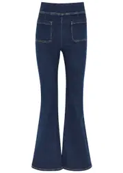 Frame Bardot Jetset Flared-leg Jeans - Dark Blue - 2 (UK2 / Xxxs) 2 (UK2 / XXXS)
