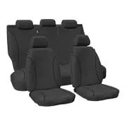 Nissan Navara D23 NP300 Dual Cab 2015-2017 TRADIES Grey Canvas Seat Covers