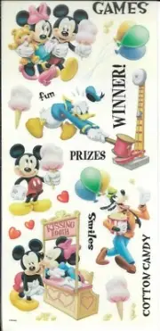 DISNEY Disneyland World Park Games Prizes Mickey Minnie Donald Goofy Fun Sticker