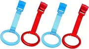 JOINPAYA Baby Pull up Rings Crib Accessory 4 Pack Pram Toys for Bed Nursery Mobiles