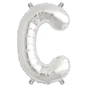 16" SILVER Letter C Mylar Foil Balloon 1 pc Party BackDrop Decorations Supply