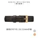 Daniel Wellington DW 錶帶 Petite York 黑棕壓紋真皮錶帶-兩色任選(DW00200152)/ 銀框/ 14mm-適用32mm手錶