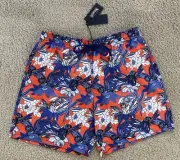 New Authentic Vilebrequin MOOREA Swim Trunks- MULTICOLOR - XXL - MEN - 2XL