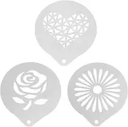 COLLBATH Latte Art Stencils Set Metal Decorative Tools Cappuccino Cake Decorating Templates