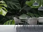 3D Tropical Leaf Modern Self-adhesive Removeable Wallpaper Wall Mural