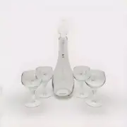 Luigi Bormioli Light & Music Crystal Clear Glass Wine Decanter Set Made In Italy