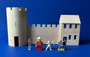 Castle wall wooden town Erzgebirge Gault Lego size wargame flat toy soldier 30mm