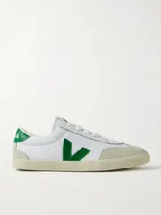 [VEJA] VEJA - Volley Leather And Suede-trimmed Canvas Sneakers - White - IT36 IT 36 White