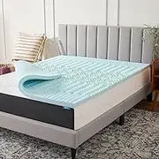LUCID 2 Inch 5 Zone Gel Memory Foam Mattress Topper - Queen
