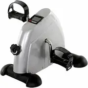 Mini Exercise Bike,Under Desk Bicycle Peddler Exerciser,Arm and Leg Exercise Pedal Exerciser,Suitable for Office or Home Use (Color : Silver)