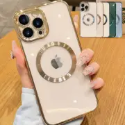For iPhone 16 Pro Max Magnetic Mag Safe Clear Case Cover, 3Pcs Screen Protector