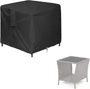 Outdoor Wicker End Side Tables Cover for FIZZEEY Outdoor Side Table, Waterproof Square Cover for Patio Small Rattan, Wicker Coffee Table, Balcony Table, Outside End Table- 18”L x 18”W x 20”H