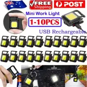 Mini Waterproof Rechargeable LED Light USB Flashlight Lamp Torch Pocket Keychain