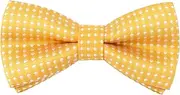 [PIROIT] PROUSKY Polka Dot Bowtie for Kids, Pre-Tied Bow Tie Bow Tie with Spots & Adjustable Buckle & Strap, Formal Neck Bowtie Tux Bowtie for Boys Girls Party Wedding Ball Banquet Dog Cat Puppy Pet, Yellow, s