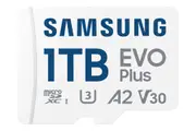 SAMSUNG (EVO PLUS) 1TB MICRO SD CARD, w/ADAPTER, CL10, UP TO 160R MB/s, 10YR WTY