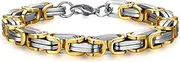 Trendy Korean Style Hip hop Punk Personality Titanium Steel Men's Thick Bracelet Popular Fashion Ornament Boutique Stainless Steel Ornament