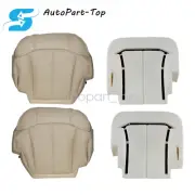 For 99-02 Chevy Tahoe Front Bottom Leather Seat Cover & Foam Cushion Light Tan