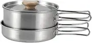 JUMPLAWN 1Set Multi Function Frying Pan Durable Camping Utensil with Folding Handle for Outdoor Cooking Lightweight and Portable for Hiking and Picnics