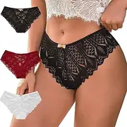 [Kingfung] 6 Pack Women's Invisible Seamless Bikini Underwear Half Back Coverage Panties