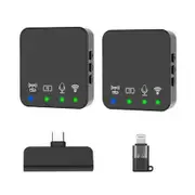 Wireless Lavalier Microphone for iPhone iPad and Android Phone, Plug and Play Wireless Mic for Video Recording Interview Podcast Vlog YouTube Tiktok