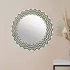 bone inlay zigzag mirror ,handmade bone inlay mirror black and white mirror