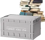 Foldable Storage Box | Storage Crate - Heavy Duty Stackable Containers Portable Carrier Multifunctional Baskets for Car Camping Trunk Outdoor Moving Grocery Truck