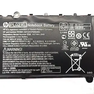 HP PL02XL 原廠電池 pavilion 11-K024tu 11-k040tu 11-k047tu