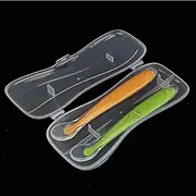 Baby Spoons, Training Feeding Large Box with Box 2 Pieces/Set Baby Spoons Soft Tip Silicone First Step for Kids