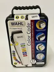 White WAHL Color Code Easy-To-Use Coded Haircutting Kit Complete (17 Piece Set)