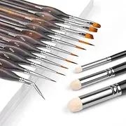 Miniature Paint Brushes - 11Pcs Miniature Model Paint Brushes + 3Pcs Dry Brush for Model, Warhammer 40k, Vallejo Paint, Citadel Paint, DND, Game Workshop, Figurine | Hobby Brushes, Citadel Brushes