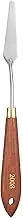 uxcell Palette Knife Painting Tool 2.56" x 0.59" Stainless Steel Teardrop Blade 8.86" Length Spatula Painting Pallet Knives with Hole Beech Wood Handle for Oil Acrylic Canvas, Red/Silver